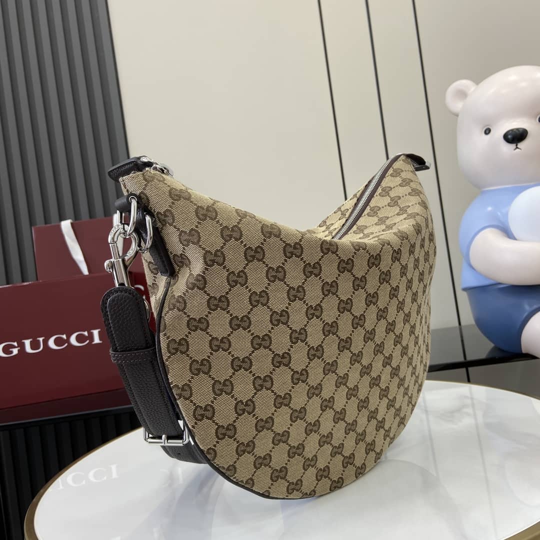 Gucci B GG Canvas Medium Beige Shoulder Bag_1_160238 Gucci B GG Canvas Medium Beige Shoulder Bag