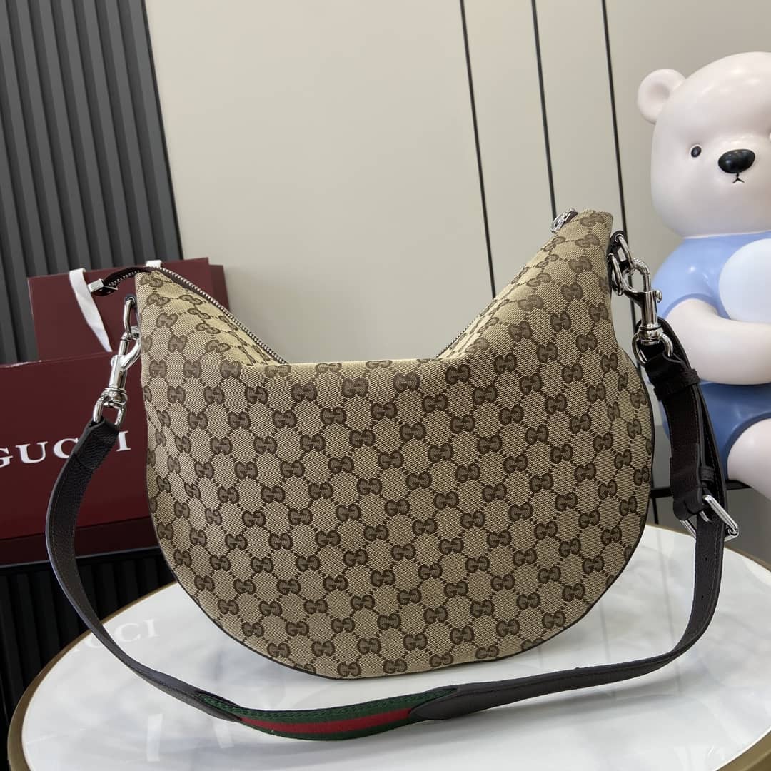 Gucci B GG Canvas Medium Beige Shoulder Bag_2_160238 Gucci B GG Canvas Medium Beige Shoulder Bag