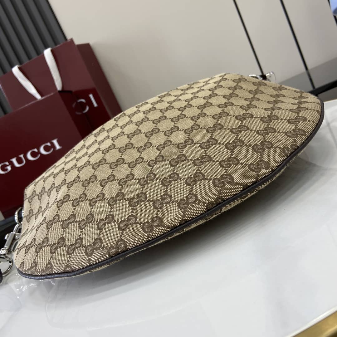 Gucci B GG Canvas Medium Beige Shoulder Bag_6_160238 Gucci B GG Canvas Medium Beige Shoulder Bag
