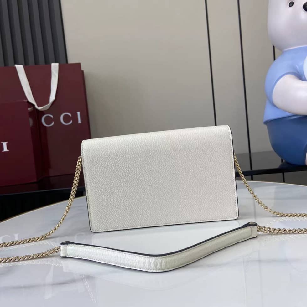 Gucci Dionysus Leather White Chain Wallet 837373_1_160258 Gucci Dionysus Leather White Chain Wallet 837373
