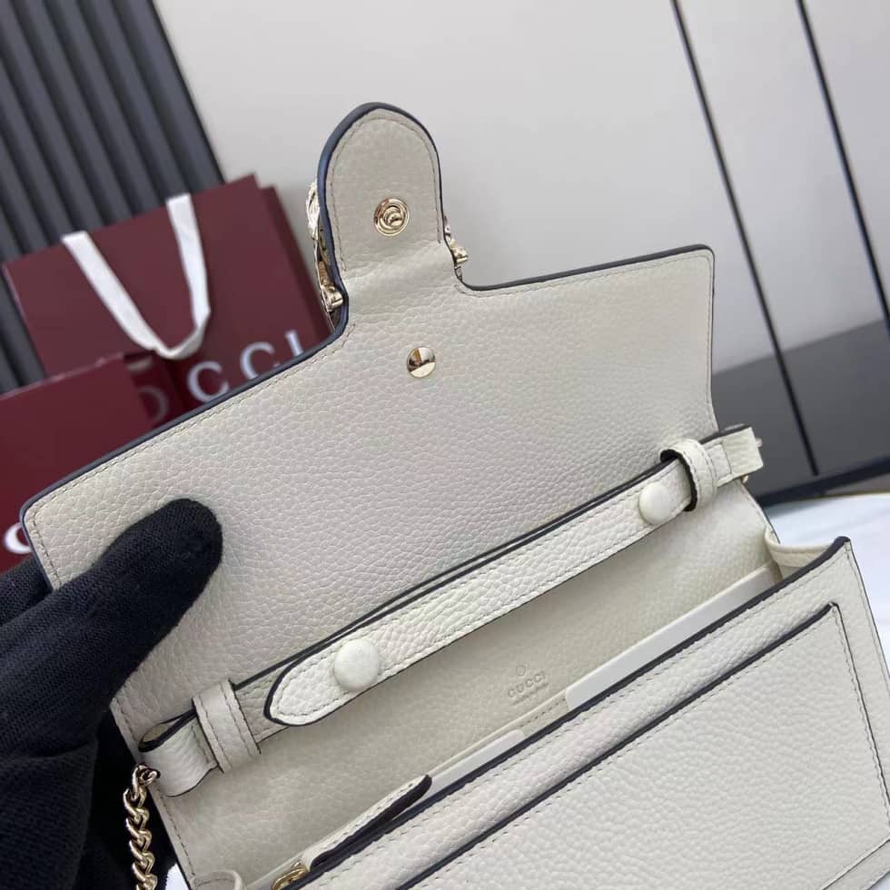 Gucci Dionysus Leather White Chain Wallet 837373_8_160258 Gucci Dionysus Leather White Chain Wallet 837373