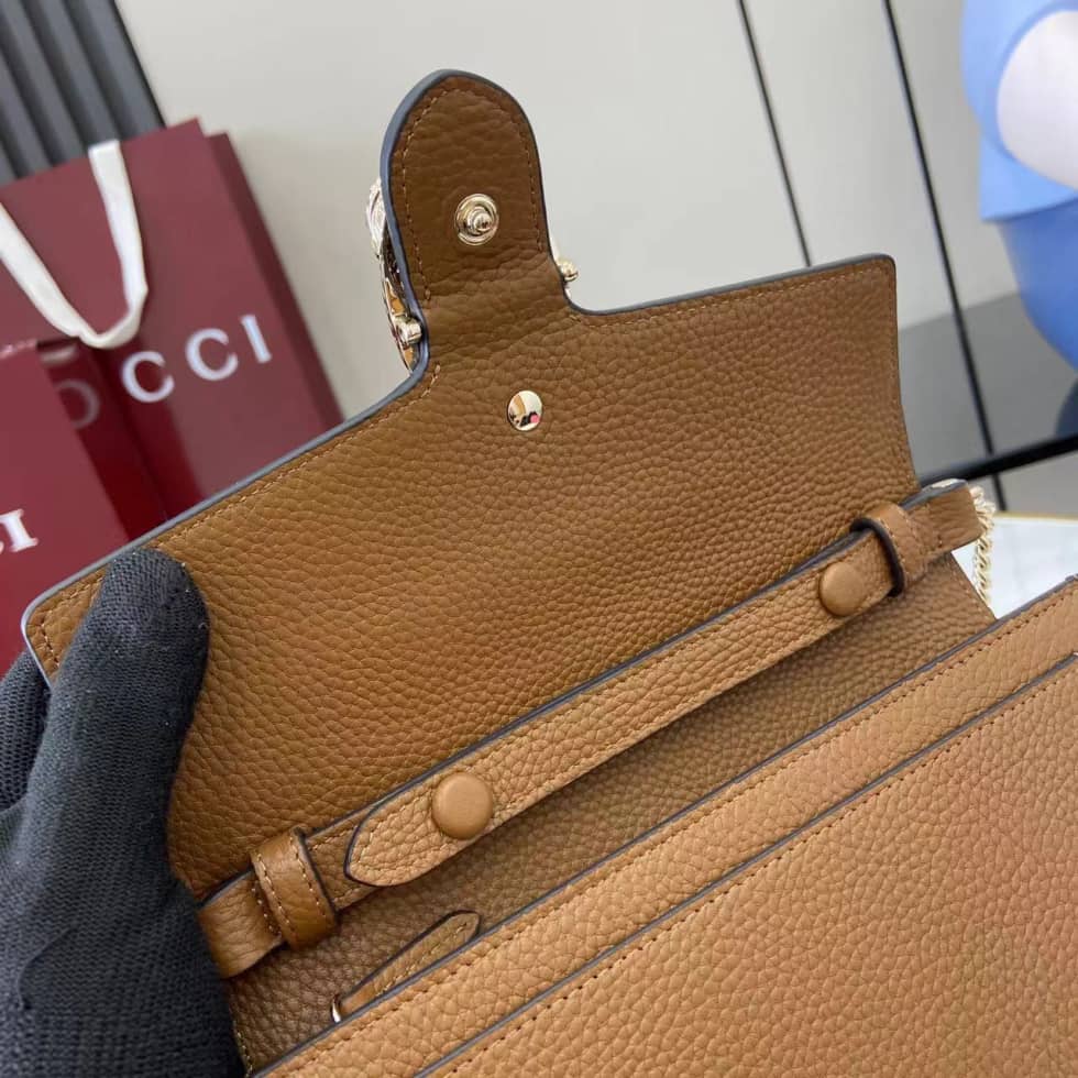 Gucci Dionysus Leather Brown Chain Wallet 837373_7_160268 Gucci Dionysus Leather Brown Chain Wallet 837373