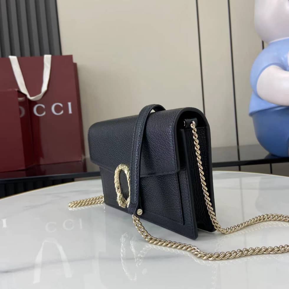 Gucci Dionysus Leather Black Chain Wallet 837373_2_160298 Gucci Dionysus Leather Black Chain Wallet 837373