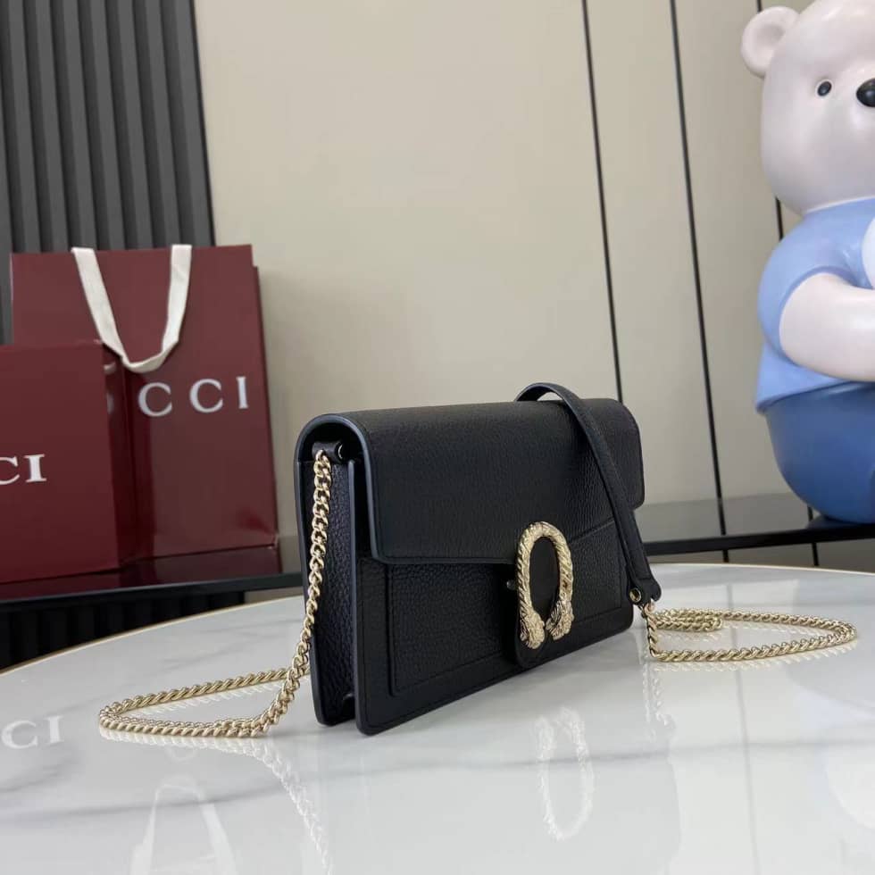 Gucci Dionysus Leather Black Chain Wallet 837373_3_160298 Gucci Dionysus Leather Black Chain Wallet 837373