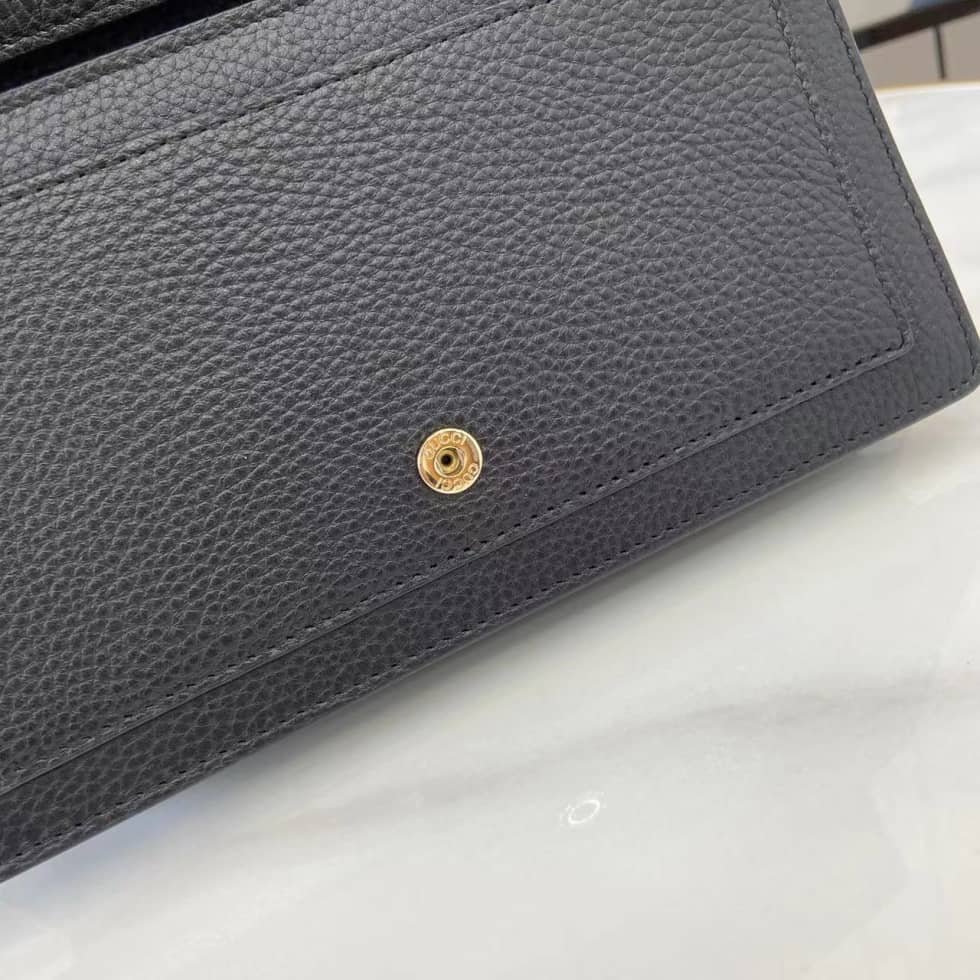 Gucci Dionysus Leather Black Chain Wallet 837373_6_160298 Gucci Dionysus Leather Black Chain Wallet 837373