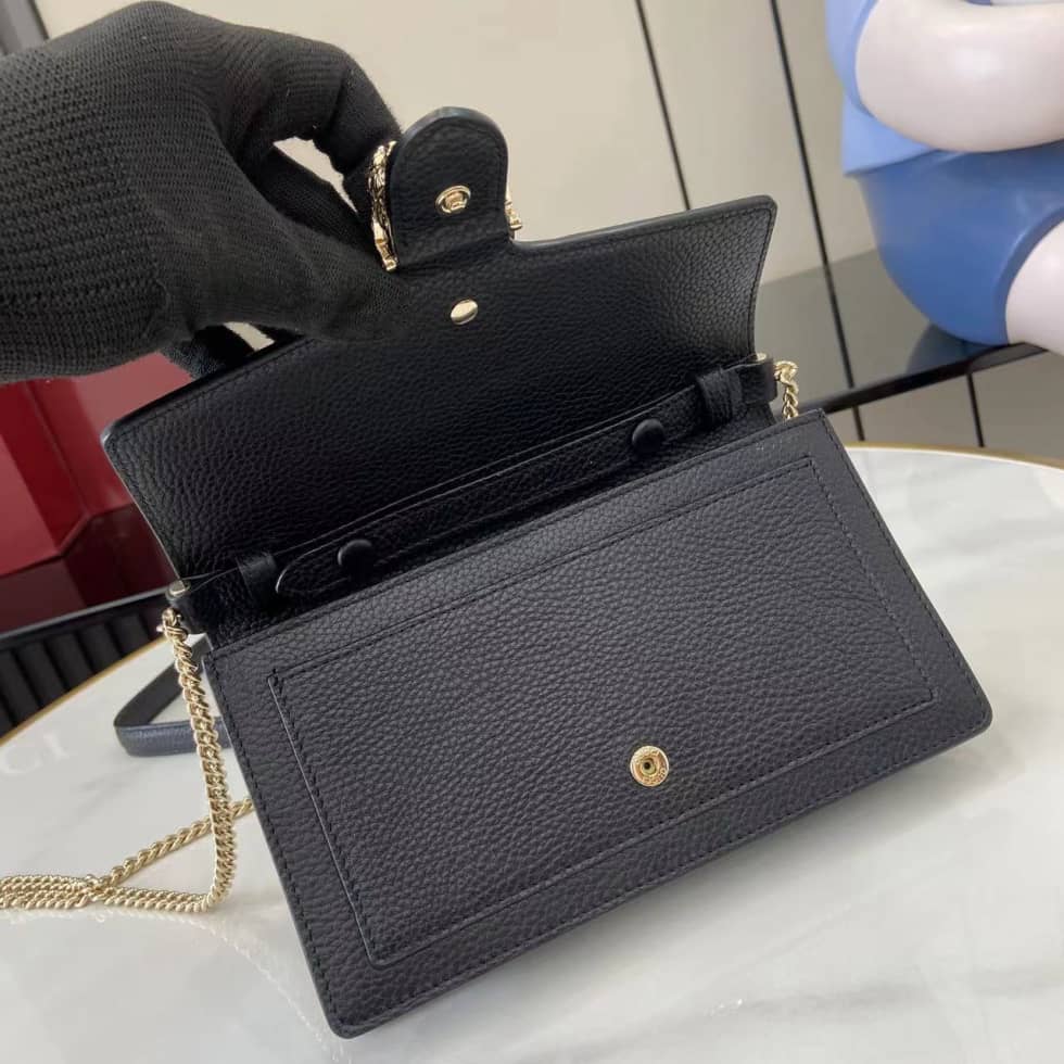 Gucci Dionysus Leather Black Chain Wallet 837373_7_160298 Gucci Dionysus Leather Black Chain Wallet 837373