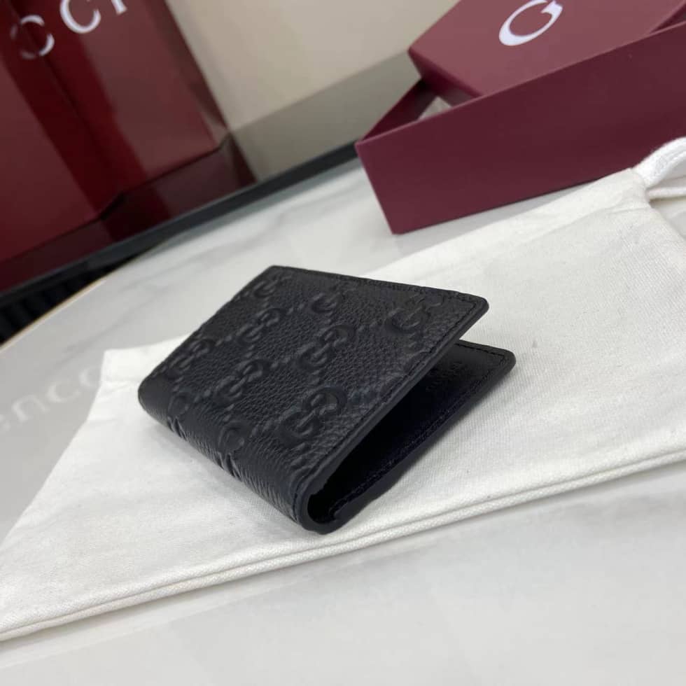 Gucci Imprint Mens Leather Black Card Case_2_160328 Gucci Imprint Mens Leather Black Card Case