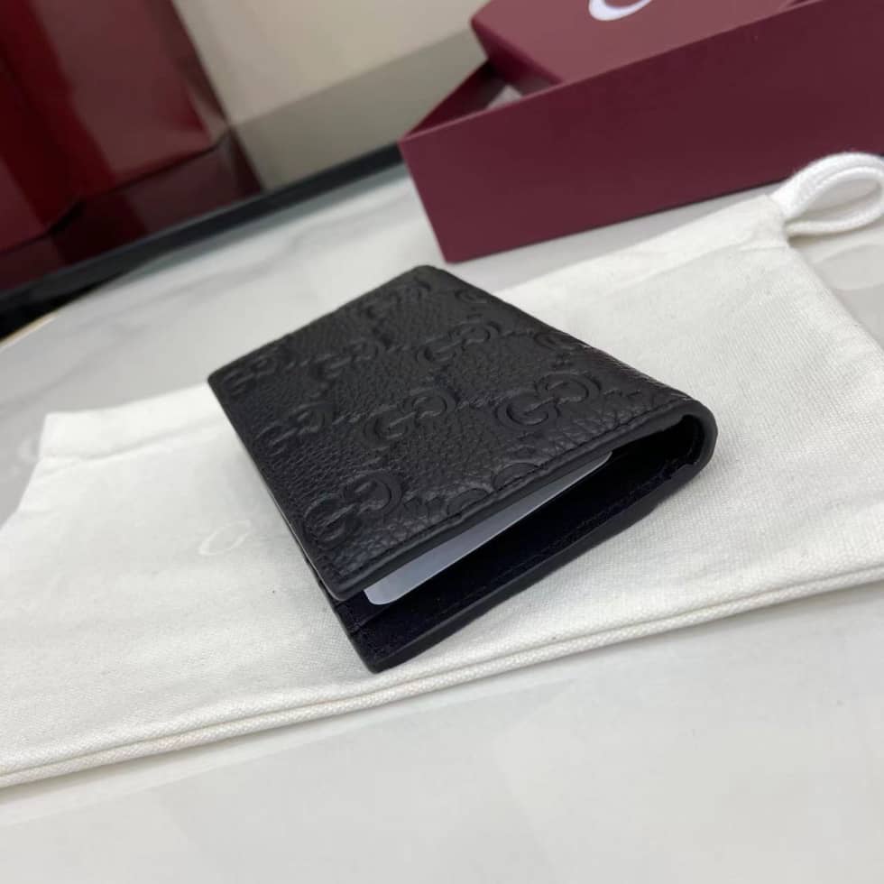 Gucci Imprint Mens Leather Black Card Case_3_160328 Gucci Imprint Mens Leather Black Card Case