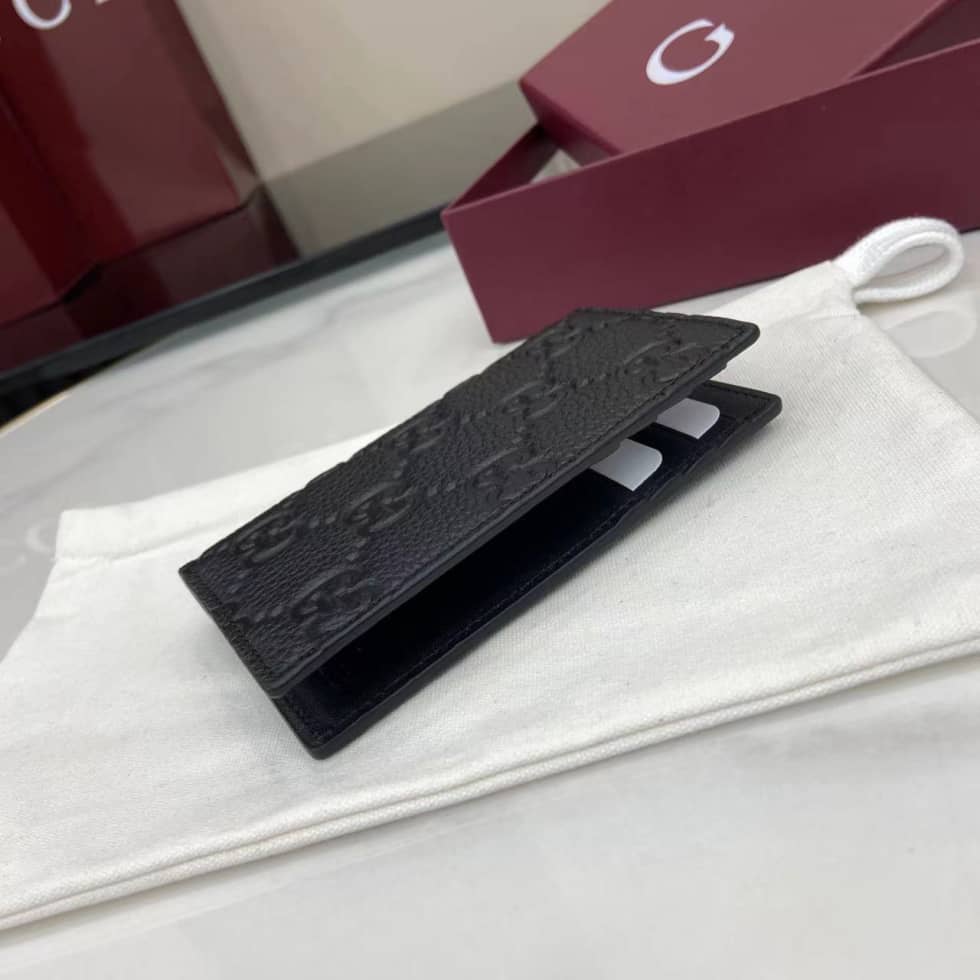 Gucci Imprint Mens Leather Black Card Case_6_160328 Gucci Imprint Mens Leather Black Card Case