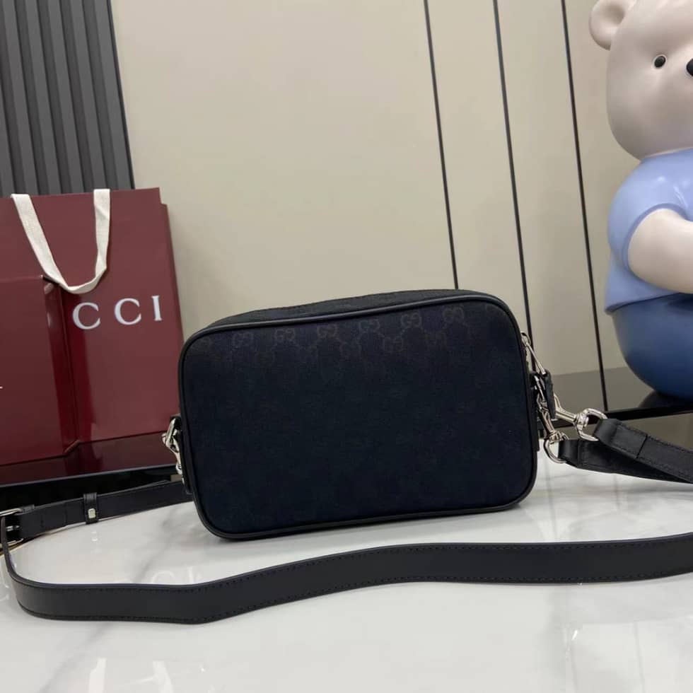 Gucci GG Canvas Small Black Crossbody Bag 834802_1_160368 Gucci GG Canvas Small Black Crossbody Bag 834802