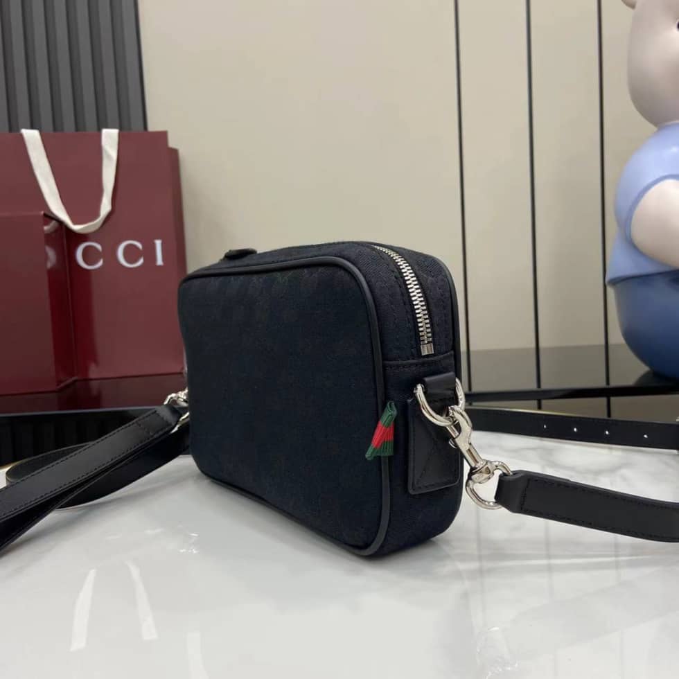 Gucci GG Canvas Small Black Crossbody Bag 834802_2_160368 Gucci GG Canvas Small Black Crossbody Bag 834802