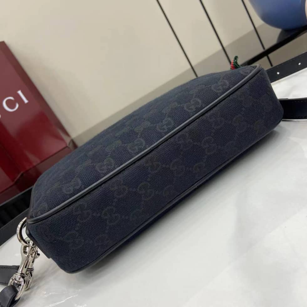 Gucci GG Canvas Small Black Crossbody Bag 834802_3_160368 Gucci GG Canvas Small Black Crossbody Bag 834802