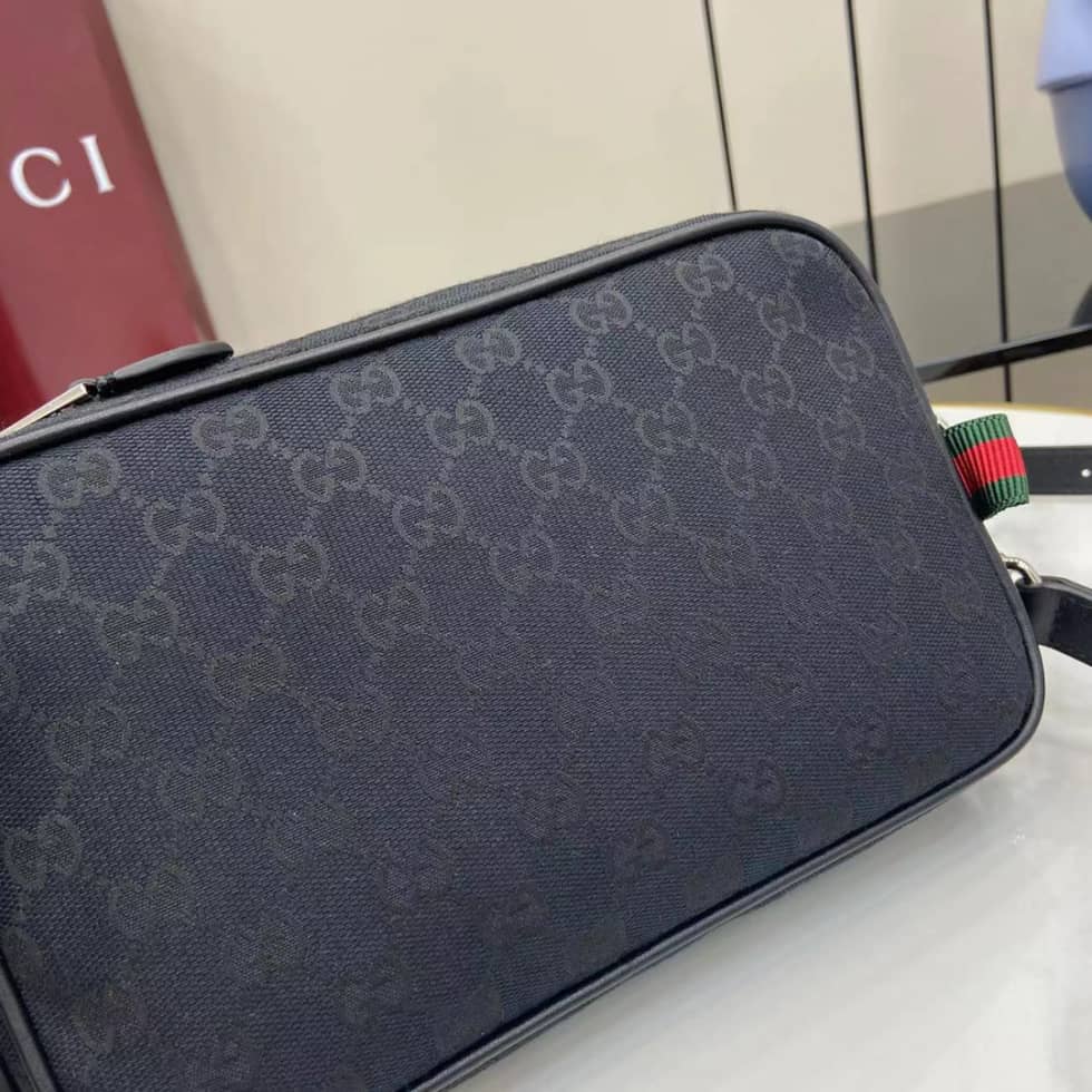 Gucci GG Canvas Small Black Crossbody Bag 834802_4_160368 Gucci GG Canvas Small Black Crossbody Bag 834802