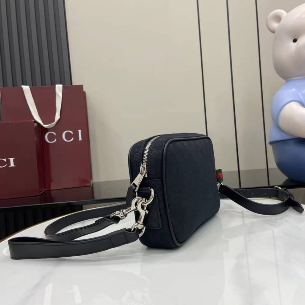 Gucci GG Canvas Small Black Crossbody Bag 834802_6_160368 Gucci GG Canvas Small Black Crossbody Bag 834802