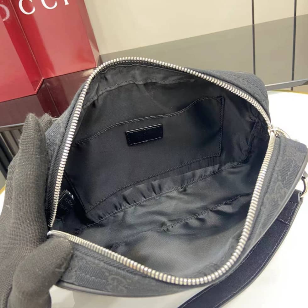 Gucci GG Canvas Small Black Crossbody Bag 834802_7_160368 Gucci GG Canvas Small Black Crossbody Bag 834802