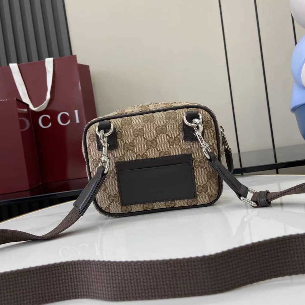 Gucci Mens GG Mini Beige Crossbody Bag 834268_1_160378 Gucci Mens GG Mini Beige Crossbody Bag 834268
