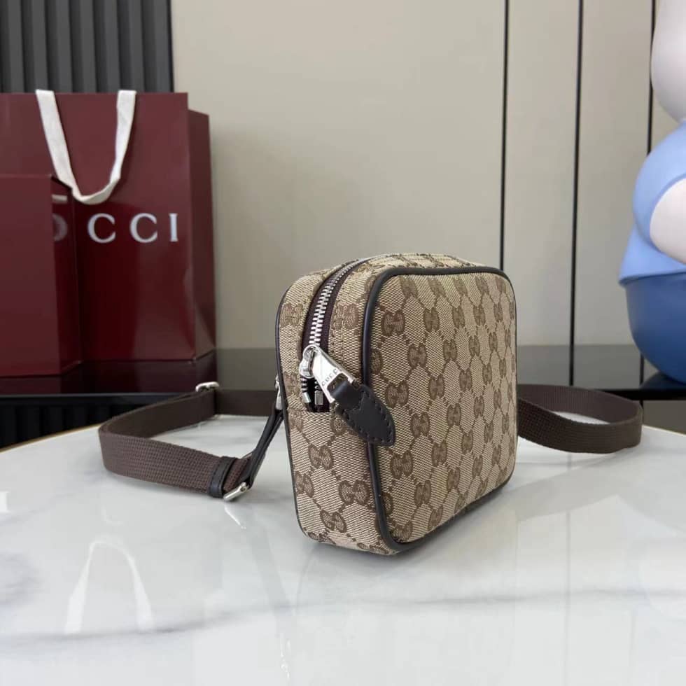 Gucci Mens GG Mini Beige Crossbody Bag 834268_2_160378 Gucci Mens GG Mini Beige Crossbody Bag 834268