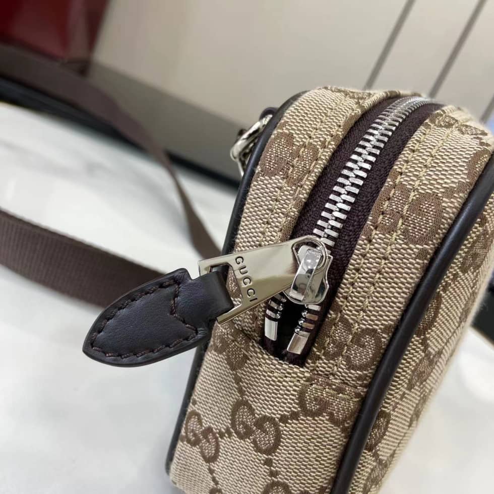 Gucci Mens GG Mini Beige Crossbody Bag 834268_6_160378 Gucci Mens GG Mini Beige Crossbody Bag 834268