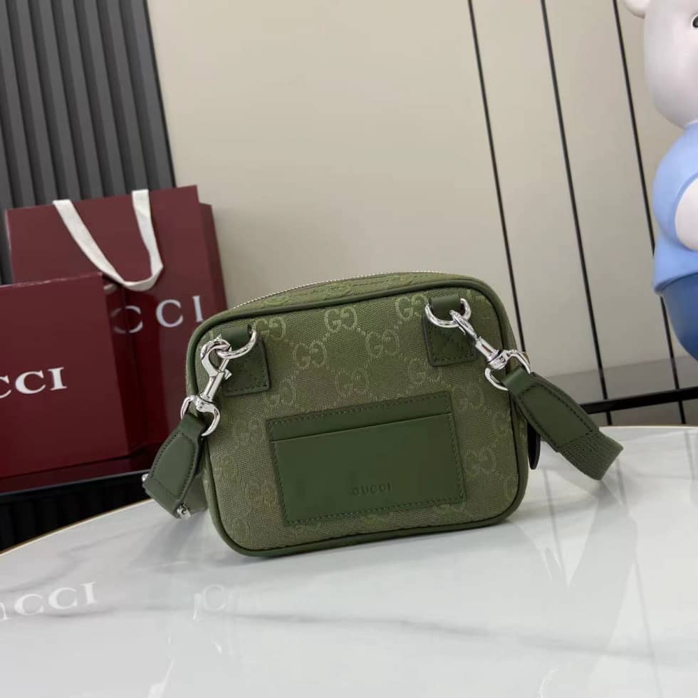 Gucci Mens GG Mini Green Crossbody Bag 834268_1_160388 Gucci Mens GG Mini Green Crossbody Bag 834268