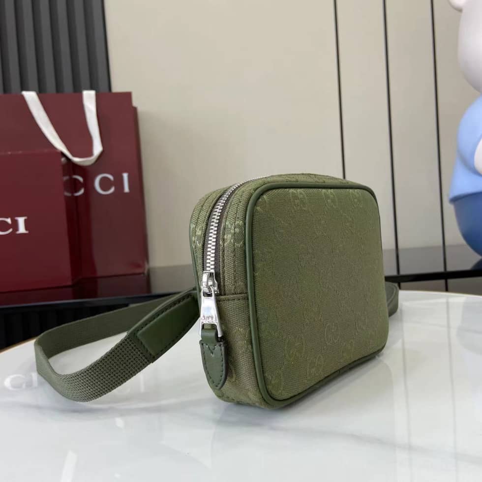 Gucci Mens GG Mini Green Crossbody Bag 834268_2_160388 Gucci Mens GG Mini Green Crossbody Bag 834268
