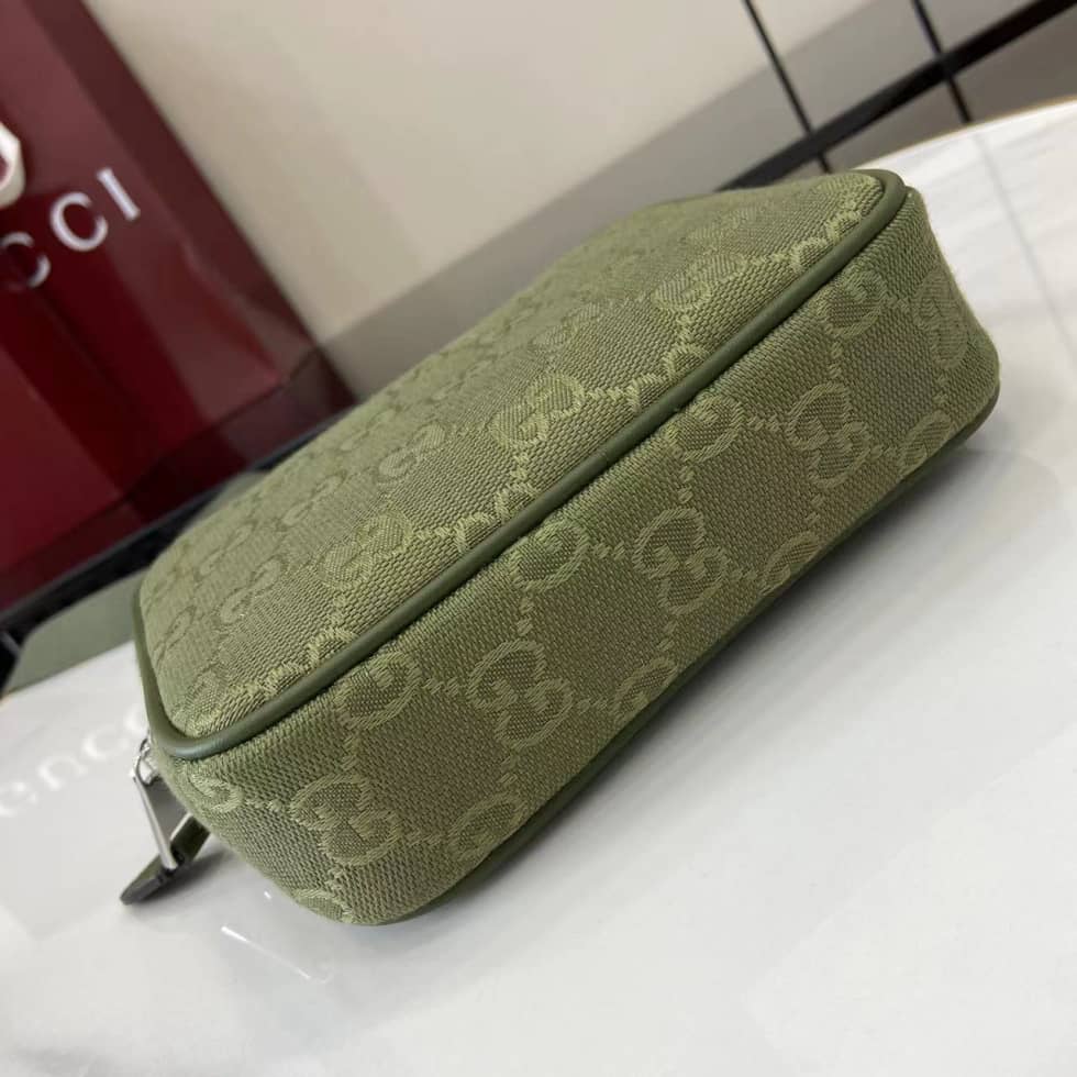 Gucci Mens GG Mini Green Crossbody Bag 834268_3_160388 Gucci Mens GG Mini Green Crossbody Bag 834268