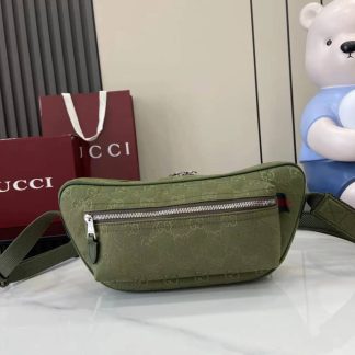 Gucci Mens GG Large Green Belt Bag 834462