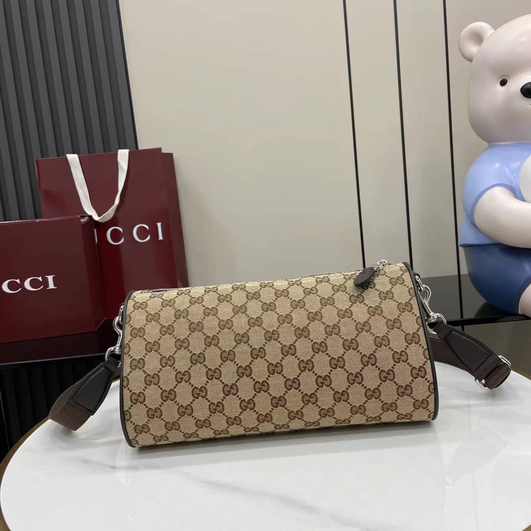 Gucci GG Canvas Small Duffle Bag Beige Brown_1_160438 Gucci GG Canvas Small Duffle Bag Beige Brown