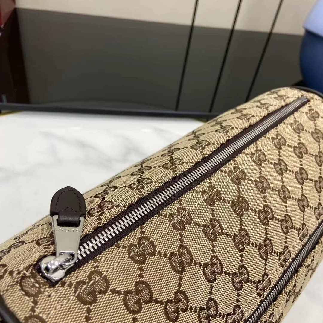 Gucci GG Canvas Small Duffle Bag Beige Brown_4_160438 Gucci GG Canvas Small Duffle Bag Beige Brown