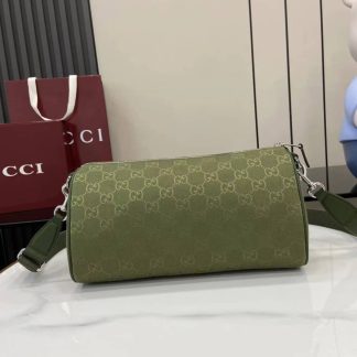Gucci GG Canvas Mens Small Green Duffle 834455