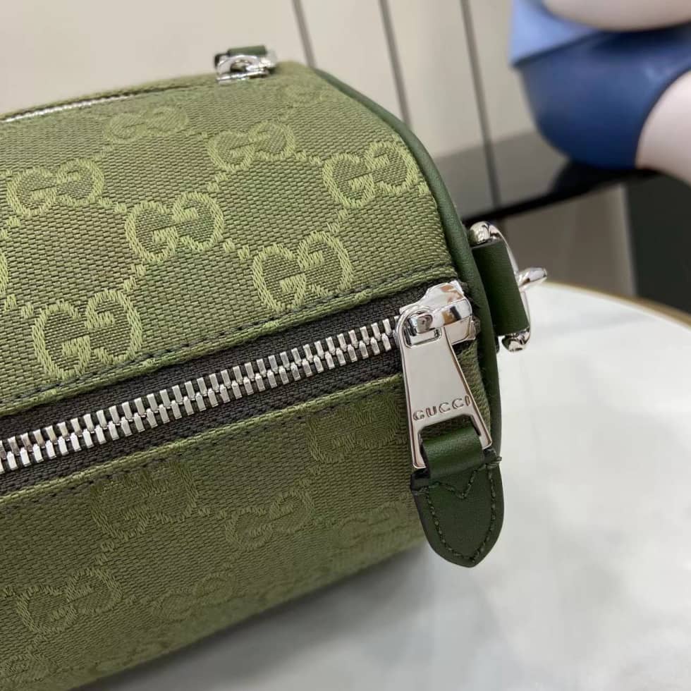 Gucci GG Canvas Mens Small Green Duffle 834455_4_160448 Gucci GG Canvas Mens Small Green Duffle 834455