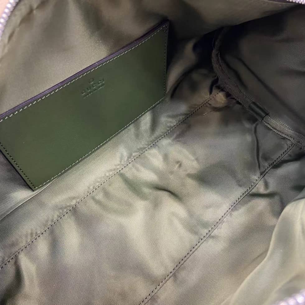 Gucci GG Canvas Mens Small Green Duffle 834455_7_160448 Gucci GG Canvas Mens Small Green Duffle 834455