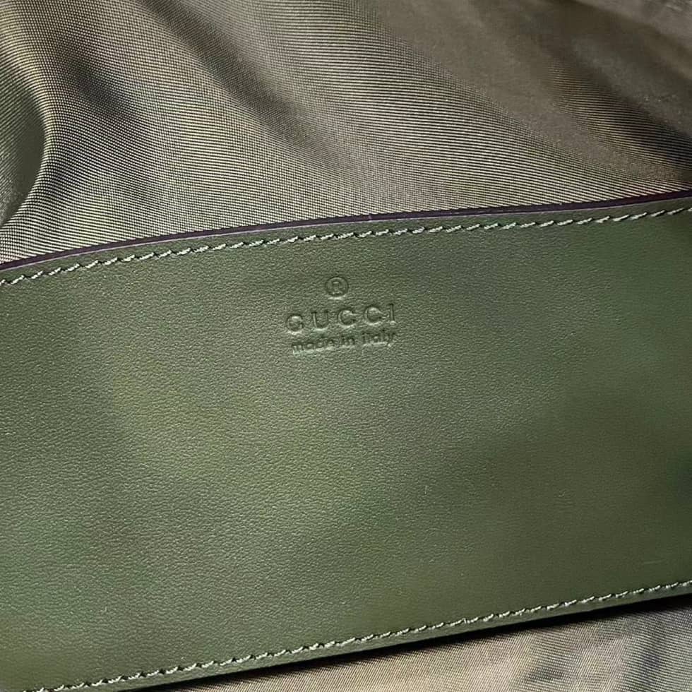 Gucci GG Canvas Mens Small Green Duffle 834455_8_160448 Gucci GG Canvas Mens Small Green Duffle 834455
