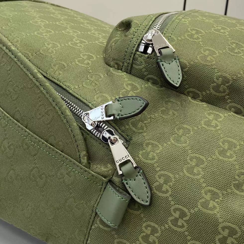 Gucci GG Canvas Mens Medium Green Backpack 834464_5_160468 Gucci GG Canvas Mens Medium Green Backpack 834464