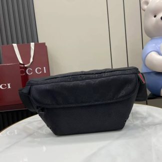 Gucci GG Nylon Mens Large Black Belt Bag 804262