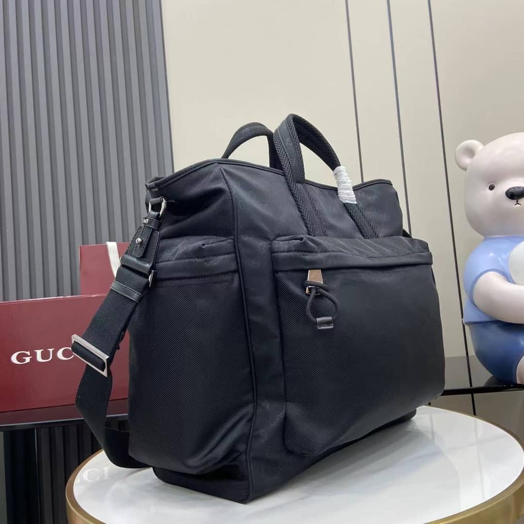 Gucci GG Nylon Mens Large Black Tote 818962_2_160508 Gucci GG Nylon Mens Large Black Tote 818962