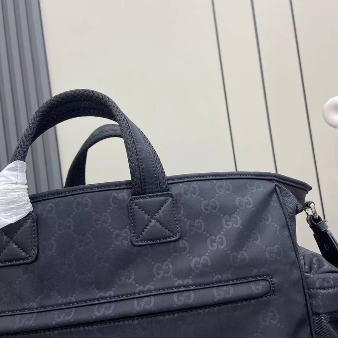 Gucci GG Nylon Mens Large Black Tote 818962_3_160508 Gucci GG Nylon Mens Large Black Tote 818962