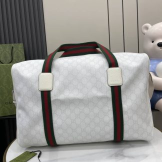 Gucci GG Mens Medium White Duffle Bag 799871
