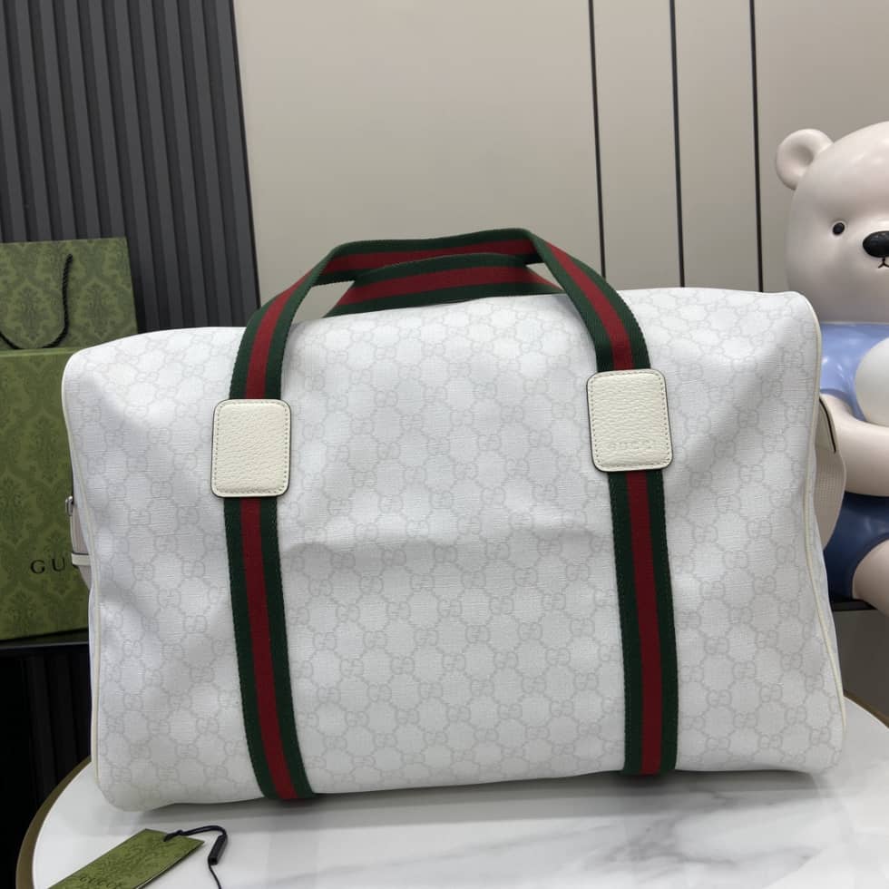 Gucci GG Mens Medium White Duffle Bag 799871_10_160528 Gucci GG Mens Medium White Duffle Bag 799871