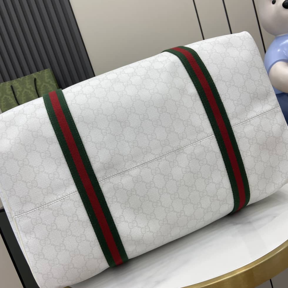 Gucci GG Mens Medium White Duffle Bag 799871_2_160528 Gucci GG Mens Medium White Duffle Bag 799871