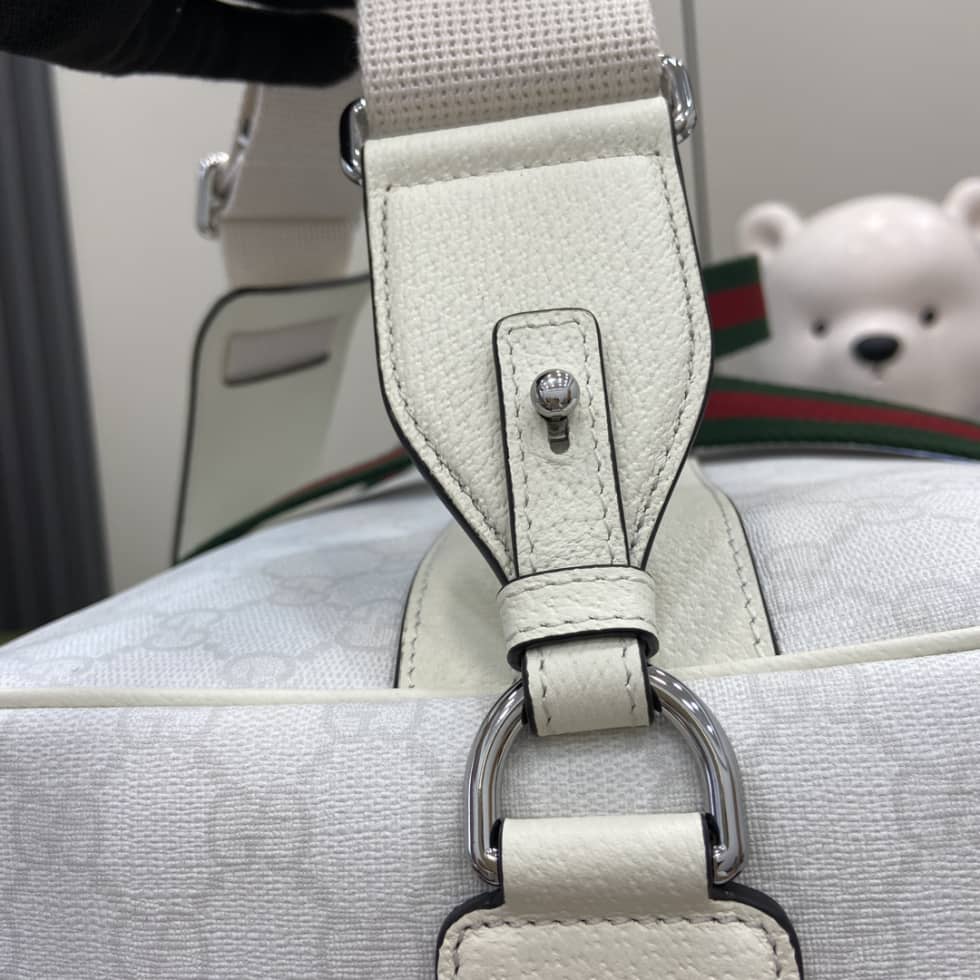 Gucci GG Mens Medium White Duffle Bag 799871_4_160528 Gucci GG Mens Medium White Duffle Bag 799871