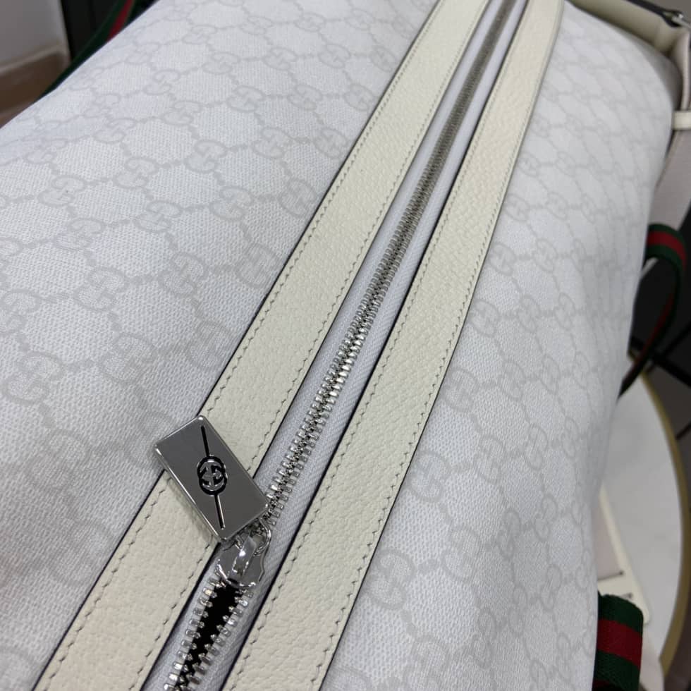 Gucci GG Mens Medium White Duffle Bag 799871_6_160528 Gucci GG Mens Medium White Duffle Bag 799871