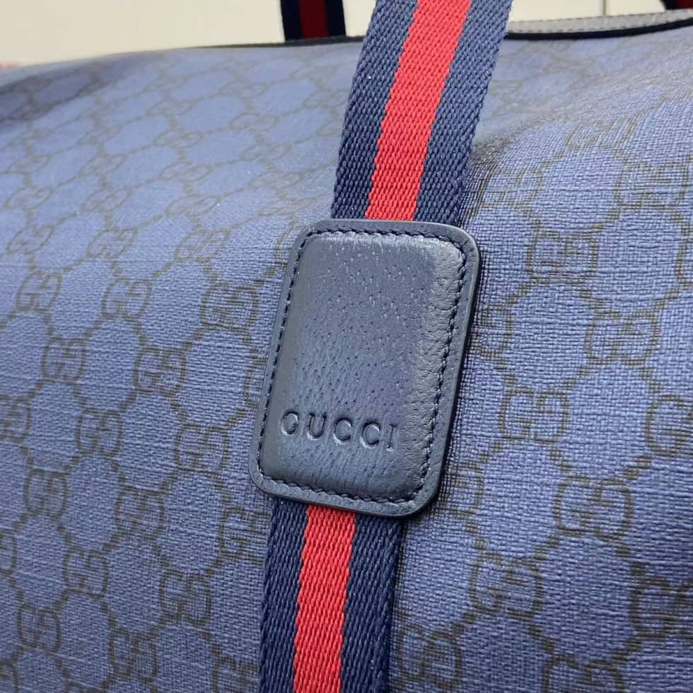 Gucci GG Mens Medium Blue Duffle Bag 799871_4_160538 Gucci GG Mens Medium Blue Duffle Bag 799871