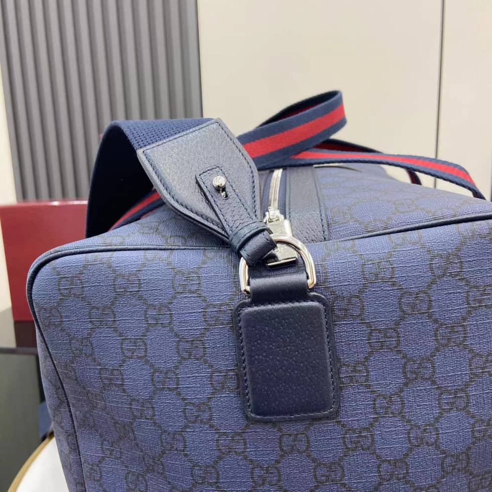 Gucci GG Mens Medium Blue Duffle Bag 799871_5_160538 Gucci GG Mens Medium Blue Duffle Bag 799871