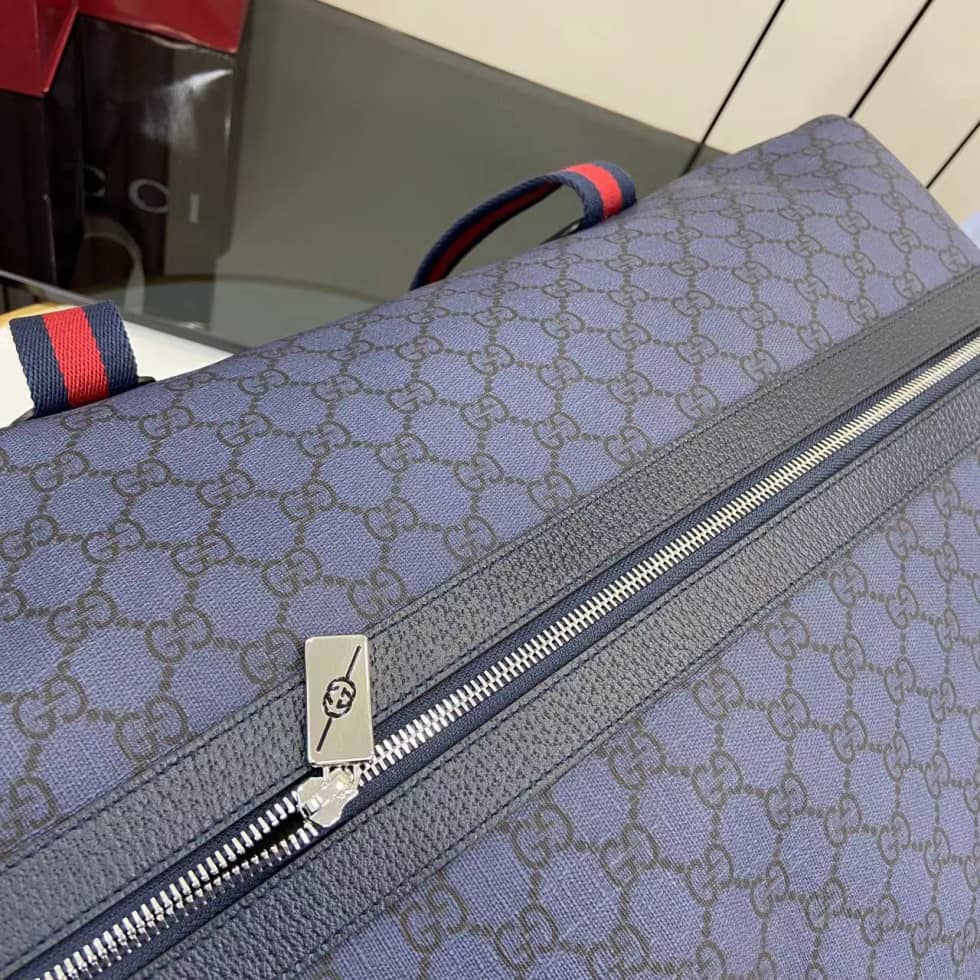 Gucci GG Mens Medium Blue Duffle Bag 799871_6_160538 Gucci GG Mens Medium Blue Duffle Bag 799871