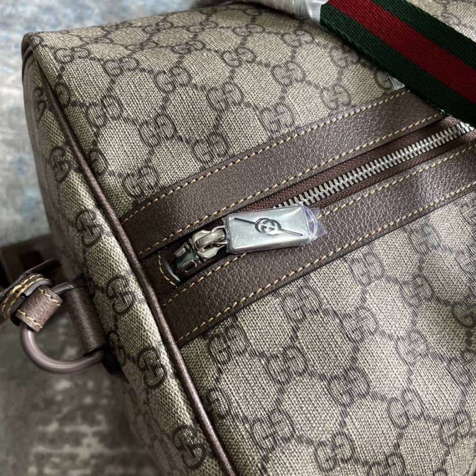 Gucci GG Supreme Fabric Medium Duffle Bag Brown_6_160548 Gucci GG Supreme Fabric Medium Duffle Bag Brown