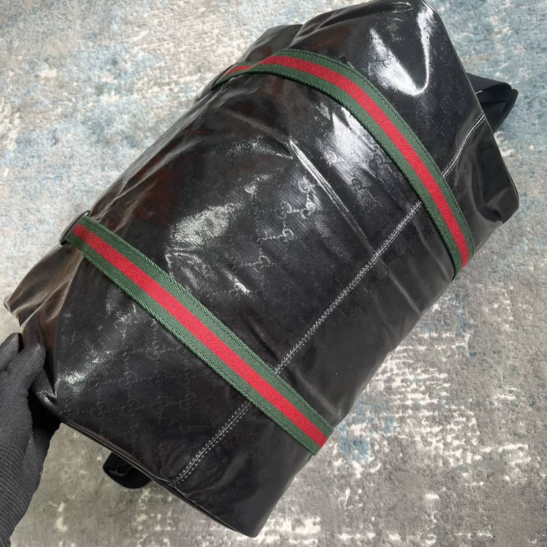 Gucci GG Medium Crystal Canvas Black Duffle Bag_7_160558 Gucci GG Medium Crystal Canvas Black Duffle Bag