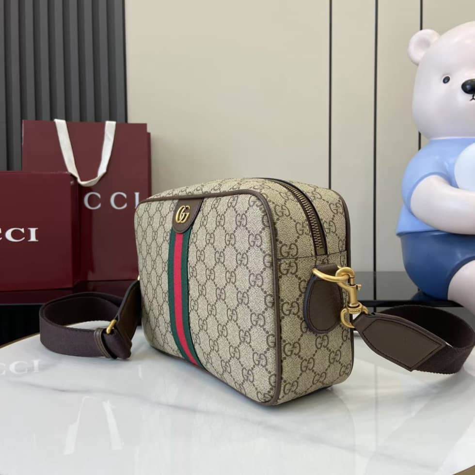 Gucci Ophidia Mens Canvas Medium Brown Crossbody Bag_2_160588 Gucci Ophidia Mens Canvas Medium Brown Crossbody Bag