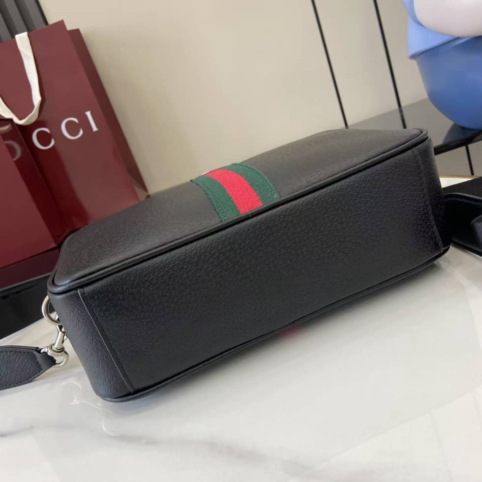 Gucci Ophidia Mens Leather Medium Black Crossbody Bag_3_160598 Gucci Ophidia Mens Leather Medium Black Crossbody Bag