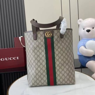 Gucci Ophidia Mens Canvas Medium Brown Tote