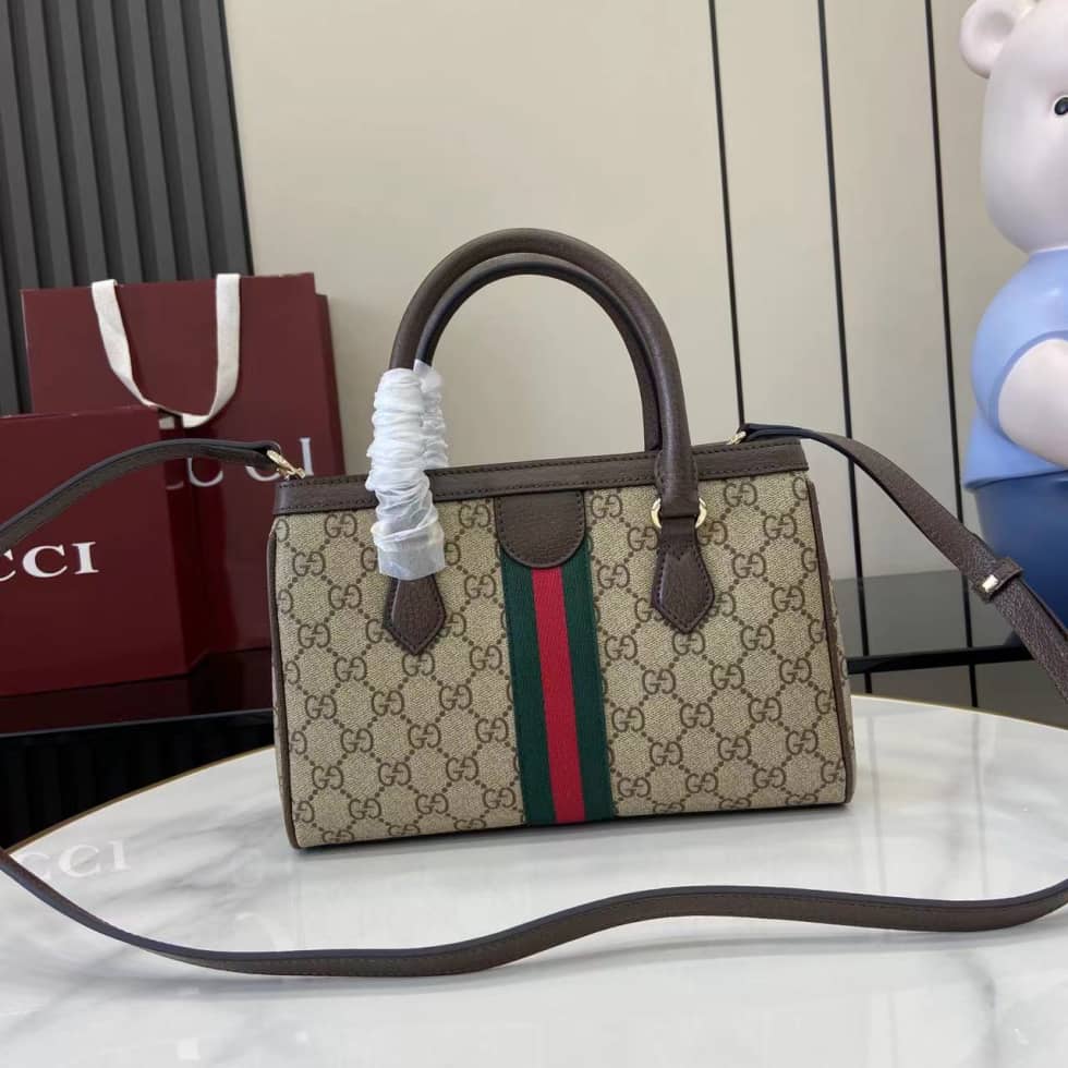 Gucci Ophidia Canvas Small Brown Tote Bag 836840_1_160628 Gucci Ophidia Canvas Small Brown Tote Bag 836840